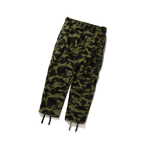 A BATHING APE Bape 1st Camo Cargo Long Hose Herren Grün | 65402HKBL