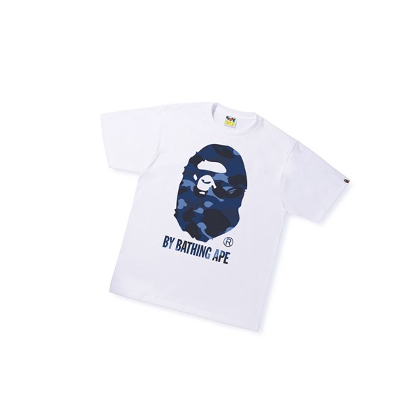 A BATHING APE Bape Color Camo A By Bathing Ape Tee Kurzes Sleeve T-shirts Herren Weiß | 75683RIZA