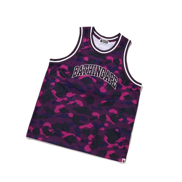 A BATHING APE Bape Color Camo Basketball Tank Top Tank Tops Herren Lila | 14093TCQU