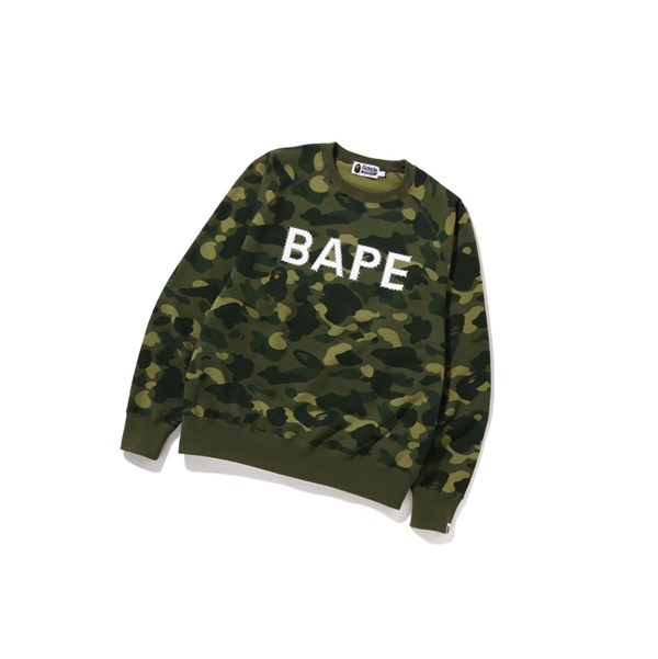 A BATHING APE Bape Color Camo Crystal Stone Sweatshirts Herren Grün | 10587XQJI