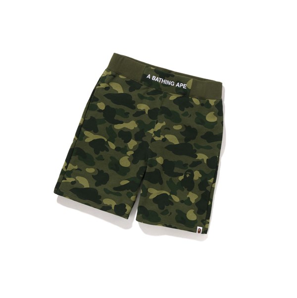 A BATHING APE Bape Color Camo Sweat Kurze Hose Herren Grün | 04897SERZ