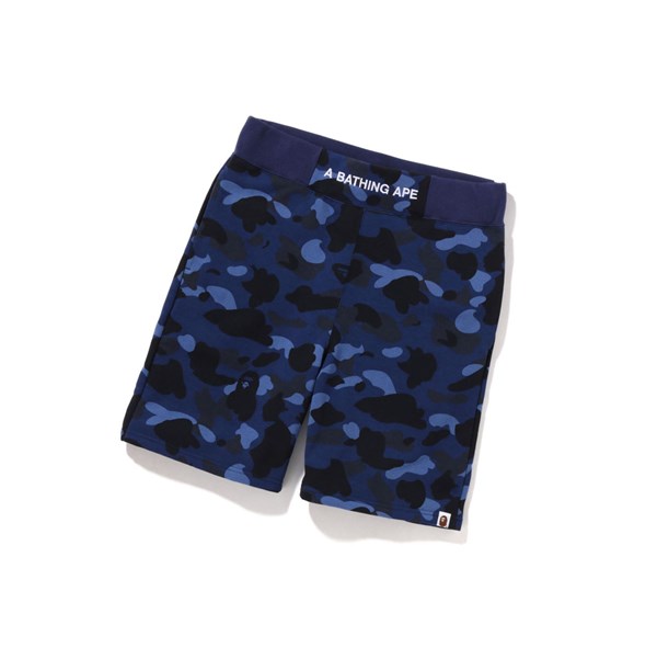 A BATHING APE Bape Color Camo Sweat Kurze Hose Herren Blau | 19643HGCK