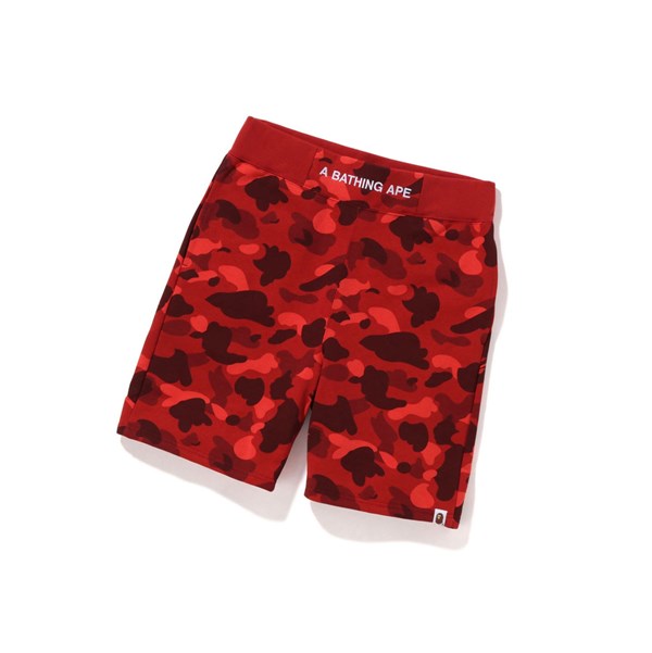 A BATHING APE Bape Color Camo Sweat Kurze Hose Herren Rot | 80692LXJT