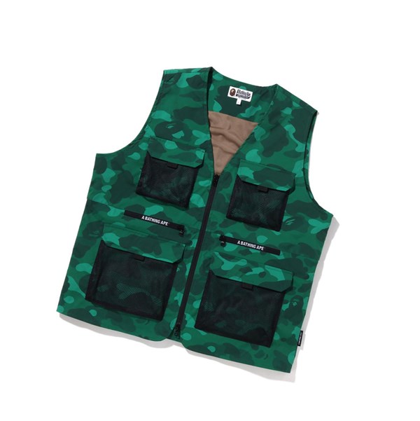 A BATHING APE Bape Color Camo Weste Herren Emerald | 68432VJGF