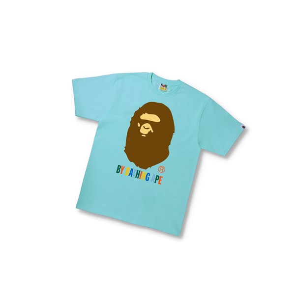 A BATHING APE Bape Colors By Bathing Ape Tee Kurzes Sleeve T-shirts Herren Blau | 62349MSJR