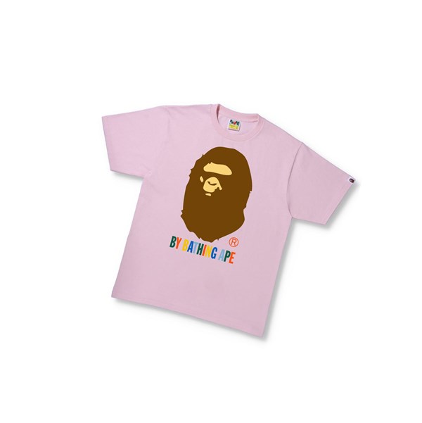 A BATHING APE Bape Colors By Bathing Ape Tee Kurzes Sleeve T-shirts Herren Rosa | 98547IXRA