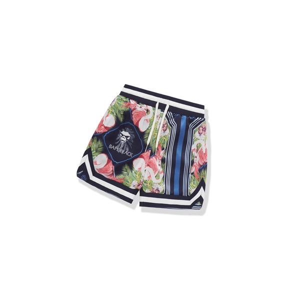 A BATHING APE Bape Floral Print Ape Head Kurze Hose Herren Blau | 12567VXNT
