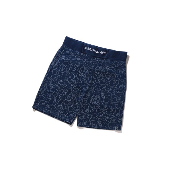 A BATHING APE Bape Line Abc Camo Sweat Kurze Hose Herren Blau | 08912IBJV