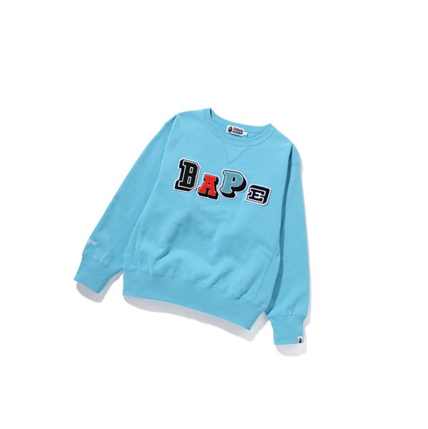 A BATHING APE Bape Multi Fonts Weite Crewneck Sweatshirts Damen Hellblau | 19354EYTR