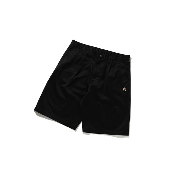 A BATHING APE Bape One Point Weite Fit Chino Kurze Hose Herren Schwarz | 94013QBOJ