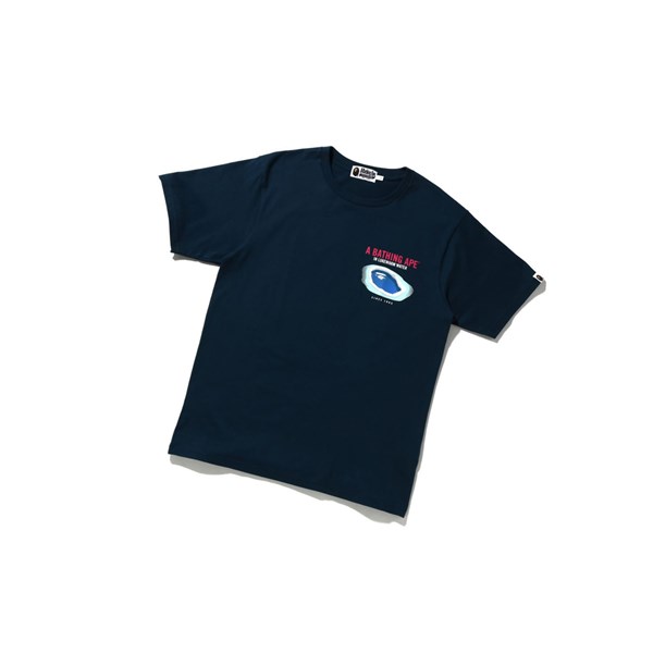 A BATHING APE Bape Resort Pool Tee Kurzes Sleeve T-shirts Herren Navy Blau | 48693DFCB