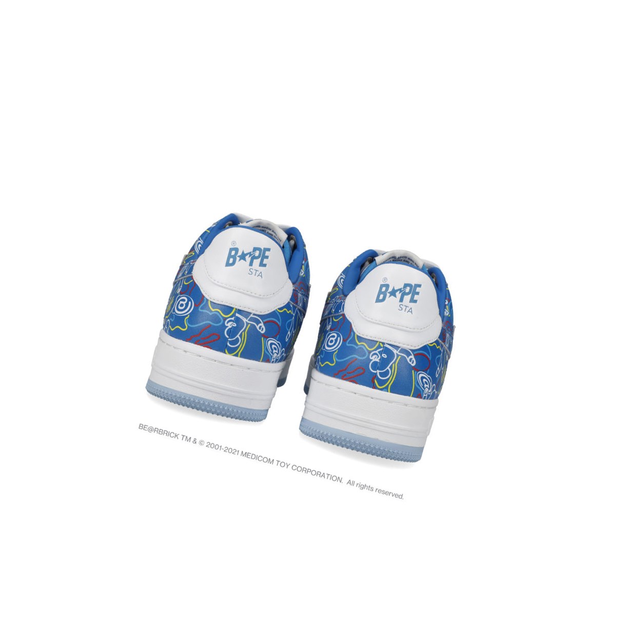 A BATHING APE Bape Sta X Medicom Toy Be@r Camo M1 Low Sneakers Herren Hellblau | 01983WFEX